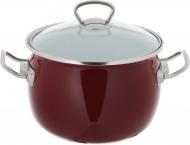 Каструля BELLA VITA сферична емальована 3,5 л Бордо